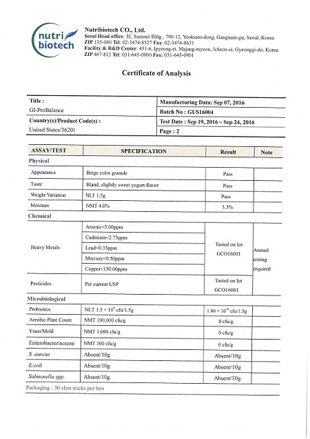 益生菌检测报告01